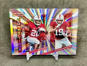 2019 Contenders /5 Bryce Love & JJ Arcega-Whiteside STANFORD CONNECTIONS SSP RC! - Picture 1 of 12