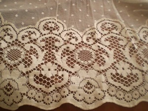Stylish Vintage tulle fabric for curtains Beige color - Bild 1 von 11