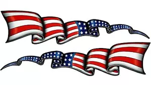 Waving American Flag Stripes Pairs - Picture 1 of 5
