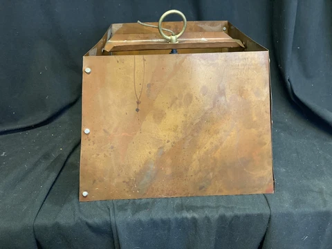 Awesome Vintage Copper Square Hanging Light/Pendant Great Patina! (#1) Cover
