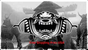 Oni Samurai Guerrero Mascarilla Filtro Bolsillo 2 Filtros Impresión Reutilizable Halloween - Imagen 1 de 7