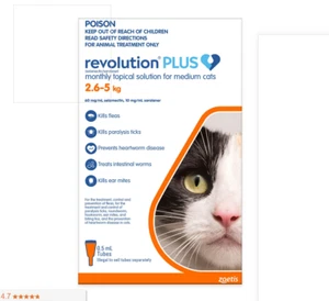 `Revolution + para gatos medianos 2,5 - 5 kg (naranja) paquete de 3 - Imagen 1 de 1