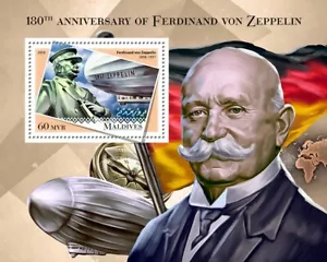 Ferdinand von Zeppelin MNH Stamps 2018 Maldives S/S - Picture 1 of 1