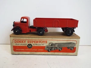 DINKY SUPERTOYS 521 BEDFORD ARTICULATE TRUCK BOXED ALL ORIGINAL EXCELLENT (L430) - Picture 1 of 7