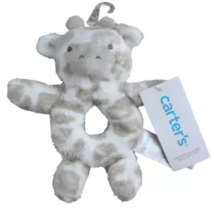 Carter's Baby Giraffe Plush Ring Rattle Infant Soft Toy 2022 7" NWT - Picture 1 of 4