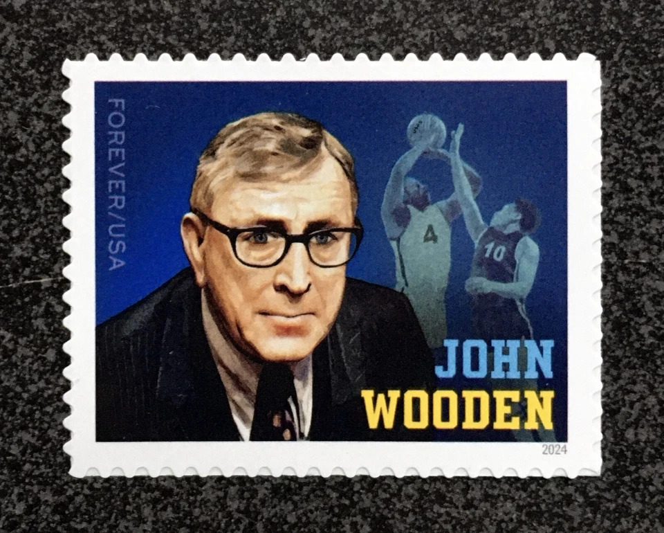 2024USA #5833 Forever John Wooden - Single Stamp  mint  basketball coach - Image 1 of 1