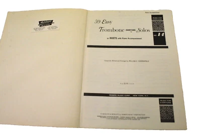 59 Easy Trombone (Baritone) Solos or Duets With Piano Accompaniment 2nd Trombone - Image 1 of 4