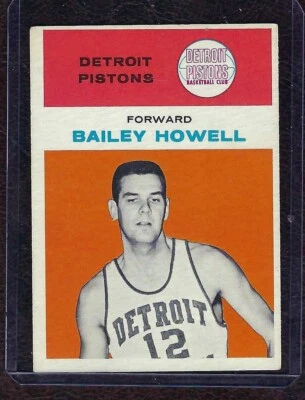1961-62 Fleer Basketball #20 Bailey Howell, Detroit Pistons, HOF, Rookie, EX! - Image 1 of 2