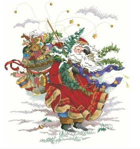 SCHEMA A PUNTO CROCE BABBO NATALE SANTA CHRISTMAS CROSS STITCH USB DVD MICRO SD - Picture 1 of 5