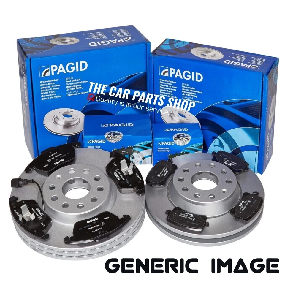 FITS VW JETTA 1.8 TSI 2014-2017 MK4 PAGID FRONT & REAR BRAKE DISCS + PAGID PADS - Image 1 of 1