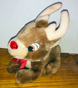 Duracell Applause Rudolph the Red Nosed Reindeer Stuffed Plush 1992 - Picture 1 of 2