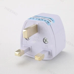 Universal EU US AU to UK 3 Pin AC Power Plug Travel Wall Charger Adapter 16H - Picture 1 of 5