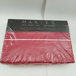 NIP Martex Paprika Red Twin Sheet Set - Picture 1 of 10