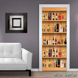 Carta da parati per porta autoadesiva immagine da parete porta poster 3D refrigeratore vino 1385 - Foto 1 di 2