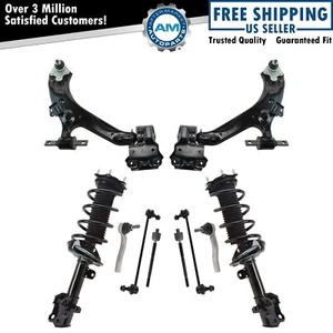 Steering Suspension Kit Strut Springs Control Arms Ball Joints Tie Rods Links - Picture 1 of 9
