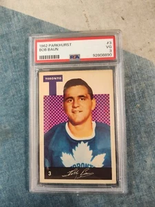 1962-63 Parkhurst Hockey Bob Baun #3 PSA Graded - Bild 1 von 2