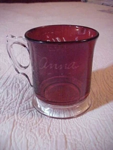 Taza de recuerdo con flash de rubí 1910 Anna Hayes - Imagen 1 de 5