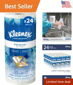 1-Ply Absorbent Paper Towels, Soft & Strong - 24 Rolls, 70 Sheets/ Roll - Picture 1 of 12