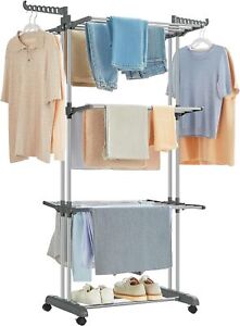 Clothes Drying Rack Stand 4-Tier, Foldable Laundry Drying Rack 67.7-Inch Tall