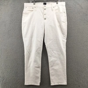 J.Crew Essential Straight Leg Jeans Mens 34 (actual 40x26.5) White Button Fly - Picture 1 of 16