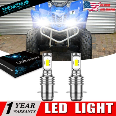 For Yamaha Wolverine Warrior 350 450 R Spec X4 H6 6000K 3570 LED HEADLIGHTS Bulb - Image 1 of 4