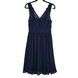 Azazie Cierra Dark Navy Dress  - Picture 1 of 8