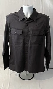 American Eagle Mens Medium Button Down Dress Shirt Gray Sz M Side Pocket - Picture 1 of 9