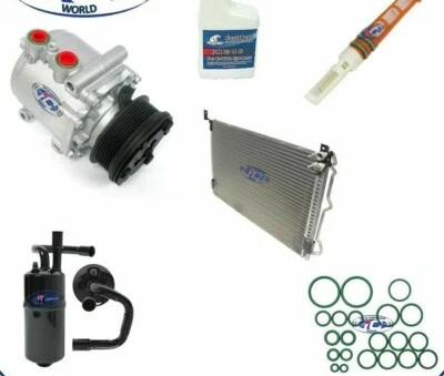 Kit de compresor y condensador de aire acondicionado para Ford Crown Victoria Grand Marquis OEM 77588 Foto 1 de 4