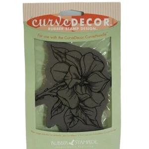 Rubber Stampede Stamps Curve Decor Stamping Art MAGNOLIA STAR AMARYLLIS - Picture 1 of 1
