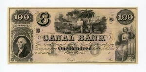1800's $100 The Canal Bank - New Orleans, LOUISIANA Note AU - Picture 1 of 2