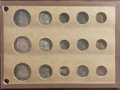 NICE 1954-PDS SILVER U.S. MINT SET IN WAYTE RAYMOND HOLDER   FREE U S SHIPPING Cover