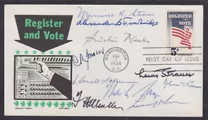 Maurice Stans, Lewis Strauss and 8 other US Secretaries of Commerce signed FDC - Picture 1 of 1
