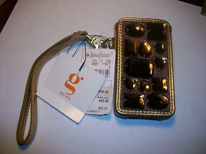 Neiman Marcus Leder Kristall Schmuck verziert Mini iPod Ledertasche Neu mit Etikett $65 - Bild 1 von 2