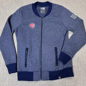 New Era Womens Full Zip French Terry Sweater Jacket Chicago Cubs Size L MLB - Picture 1 of 13