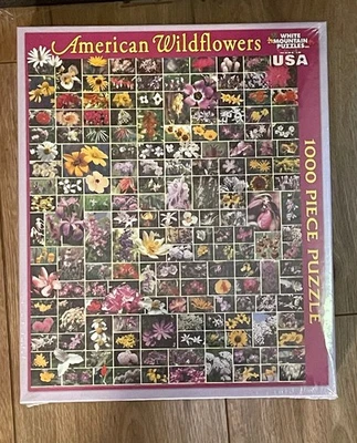 White Mountain American Wildflowers 1000 Piece Jigsaw Puzzle Large Pieces Sealed - Image 1 of 3