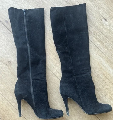 Botas de aguja Aldo Morono negras de gamuza hasta la rodilla para mujer talla 7 Foto 1 de 4