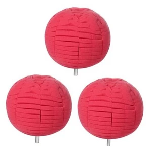 3pcs Ball Buffing Polishing Pads Fine Cut Sponge Car Wheel 4 Inch Red - Picture 1 of 8