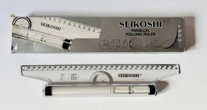 Vintage Japan Seikoshi 30 cm Parallel Rolling Ruler Boxed Very Good Condition - Picture 1 of 3