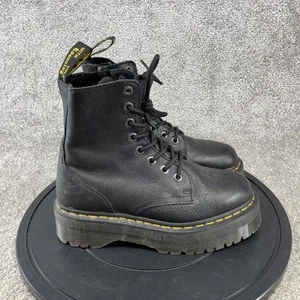 Dr Martens Boots Womens Size 8 Jadon III Black Pisa Leather Platform Combat - Picture 1 of 10