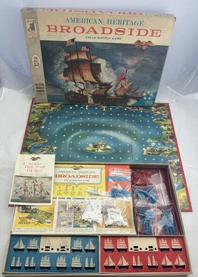 1962 Broadside Game by Milton Bradley Complete Very Good Condition FREE SHIPPING - Image 1 of 4