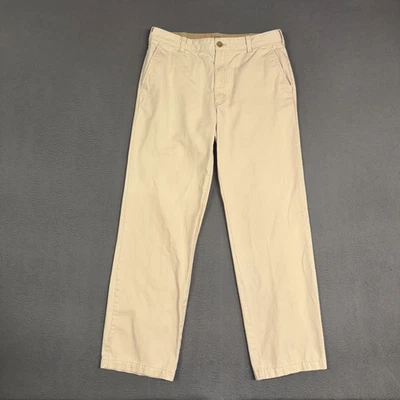 Pantalones chinos de agua salada IZOD para hombre 32x32 (se adapta a 32x30) beige tostado algodón recto Foto 1 de 4