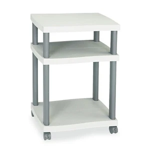 Safco 1860GR 20"x17.5"x29.25" Deskside Printer Stand - White/Charcoal Gray New - Picture 1 of 3