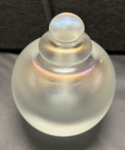 Botella de perfume Brian Maytum Studios Art Glass de 3,25" con tapón firmada 1986 - Imagen 1 de 4