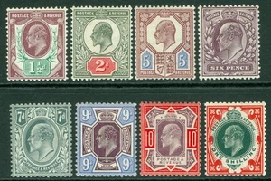 Eduardo VII 1911-1913 Somerset House impresiones 11/2d a 1/- juego de 8. Fino fresco... - Imagen 1 de 1