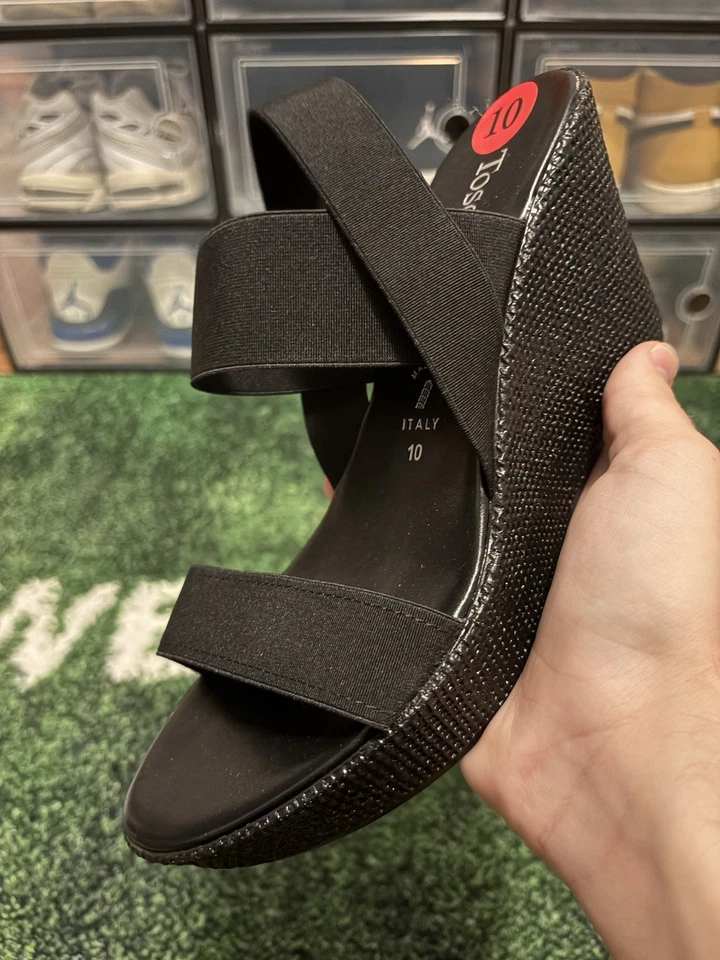 Italian Shoemakers Black Wedge Sandals| Womens Size 10|*BRAND NEW*NO BOX - Image 1 of 4