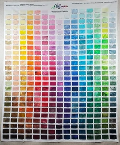 HOFFMAN Spektrum Druck Aquarell Palette S#1895D 36"x45" Baumwollstoff Panel - Bild 1 von 2