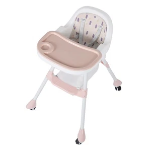 Portable Pink Baby Chair for Dining & Play Foldable with Double Tray - Picture 1 of 17