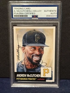Andrew McCutchen / Jared Kelley 2023 Topps Living Set Dual Auto 8/20 PSA Pirates - Picture 1 of 3