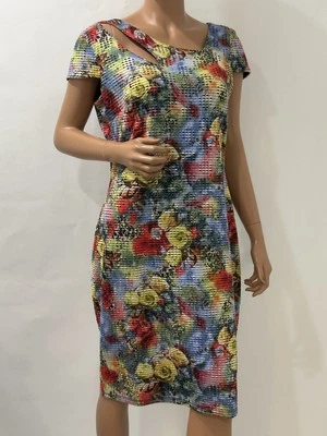 vestido joseph ribkoff talla 14 funda estilo multicolor floral Foto 1 de 4