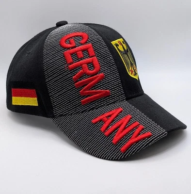Alemania Flying Eagle Fútbol Fútbol Fútbol Sombrero Gorra Correa Trasera Negro Rojo Amarillo Foto 1 de 4
